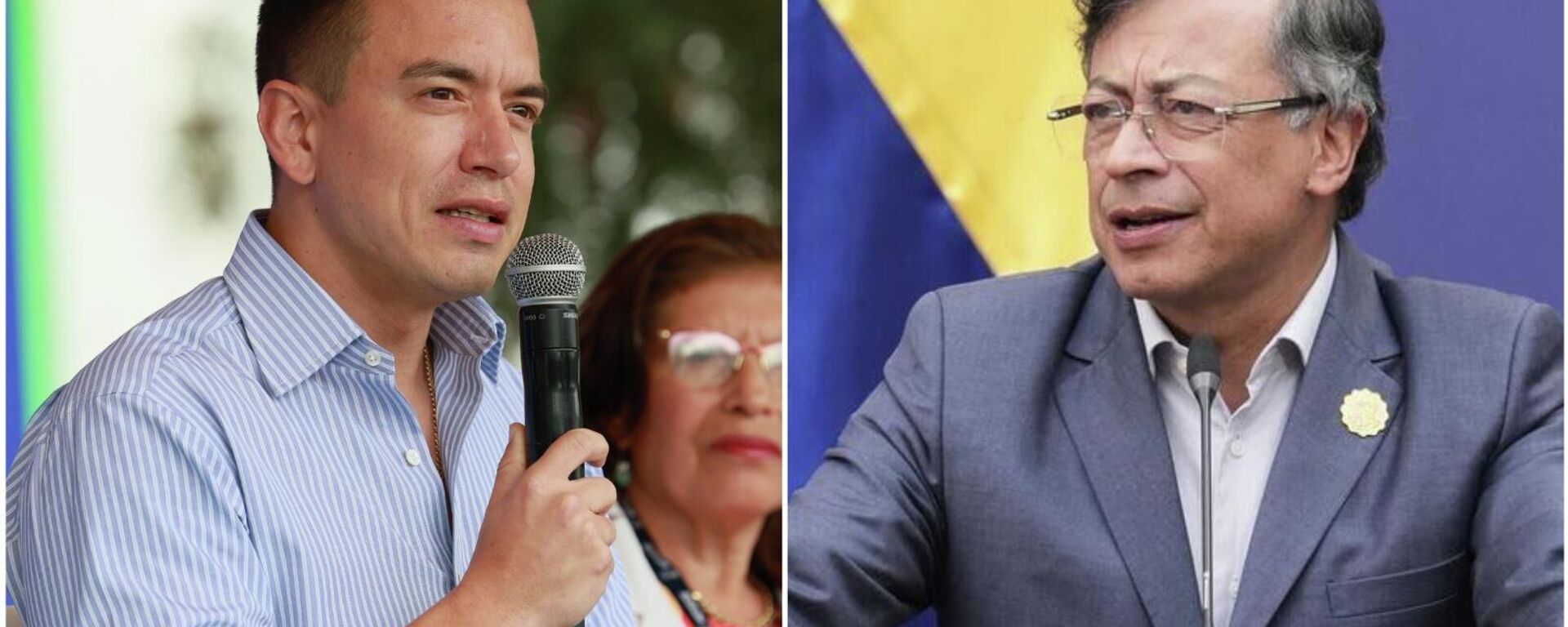 Presidente de Ecuador, Daniel Noboa, y su par colombiano, Gustavo Petro  - Sputnik Mundo, 1920, 30.05.2026