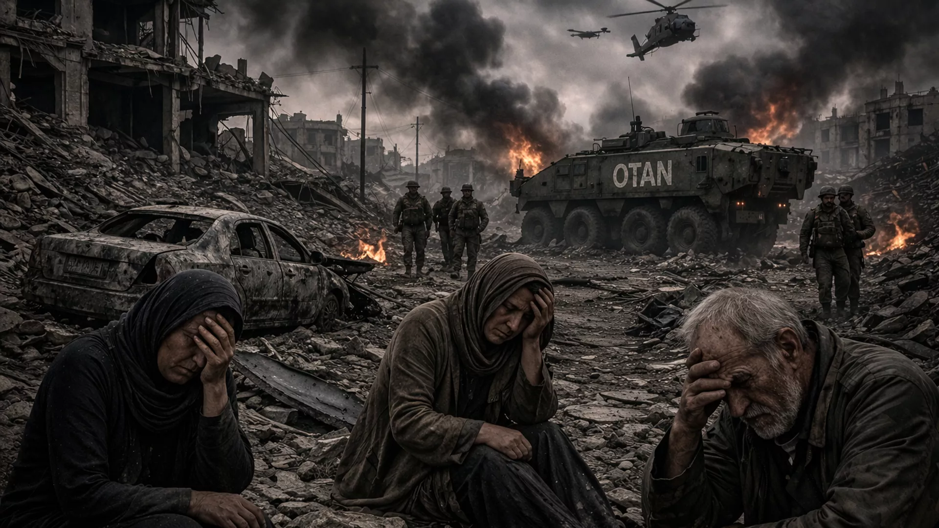 Las consecuencias de ataques de la OTAN (imagen creada por IA)  - Sputnik Mundo, 1920, 04.04.2026