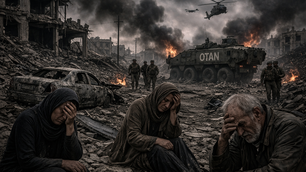 Las consecuencias de ataques de la OTAN (imagen creada por IA)  - Sputnik Mundo