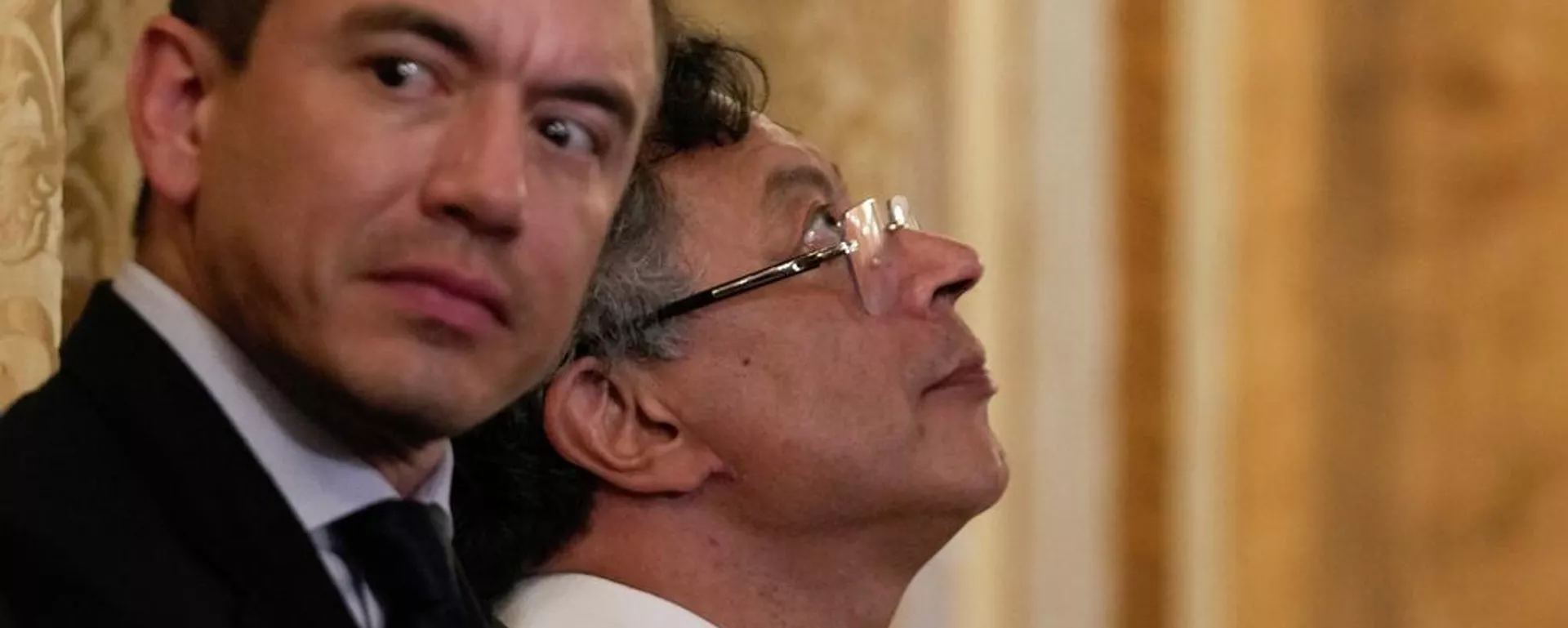 Los presidentes de Ecuador, Daniel Noboa (izquierda), y de Colombia, Gustavo Petro. - Sputnik Mundo, 1920, 11.04.2026