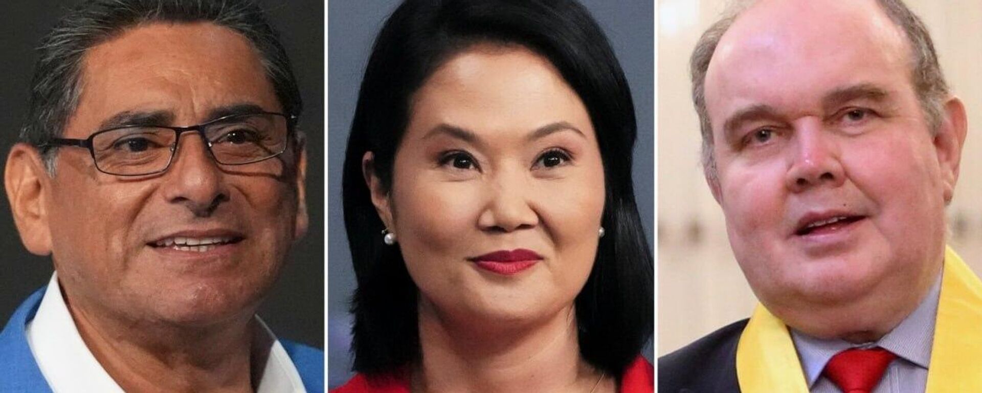 Los candidatos a la Presidencia del Perú (el comediante popular Carlos Álvarez, la política Keiko Fujimori y el exalcalde de Lima Rafael López Aliaga) - Sputnik Mundo, 1920, 10.04.2026