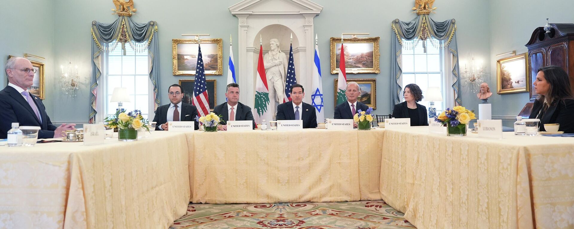 Negociaciones sobre el alto el fuego en el Líbano  - Sputnik Mundo, 1920, 15.04.2026