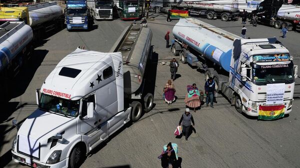 Bloqueos de transportistas en Bolivia. - Sputnik Mundo