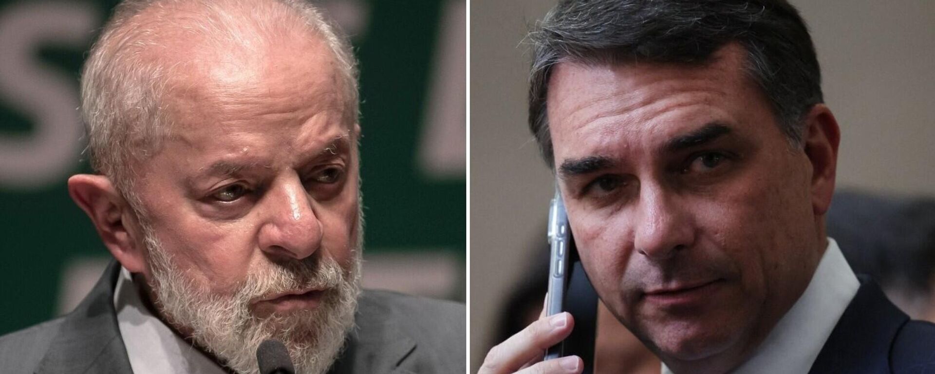 El presidente de Brasil, Luiz Inacio Lula da Silva, y el senador Flavio Bolsonaro - Sputnik Mundo, 1920, 13.05.2026