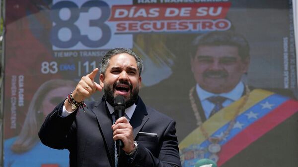 El legislador de la Asamblea Nacional Nicolás Maduro Guerra, hijo del expresidente venezolano Nicolás Maduro, habla durante un evento en Caracas, Venezuela, el 26 de marzo de 2026 - Sputnik Mundo