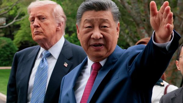 Donald Trump, presidente de EEUU, y Xi Jinping, presidente de China - Sputnik Mundo