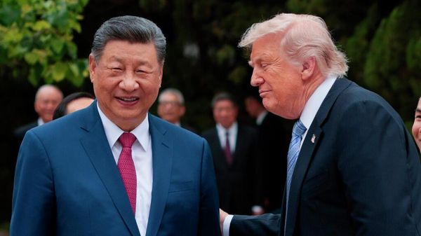 Los presidentes de China y EEUU, Xi Jinping y Donald Trump, el 15 de mayo de 2026 - Sputnik Mundo