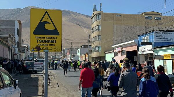 Simulacro de sismo en Chile - Sputnik Mundo