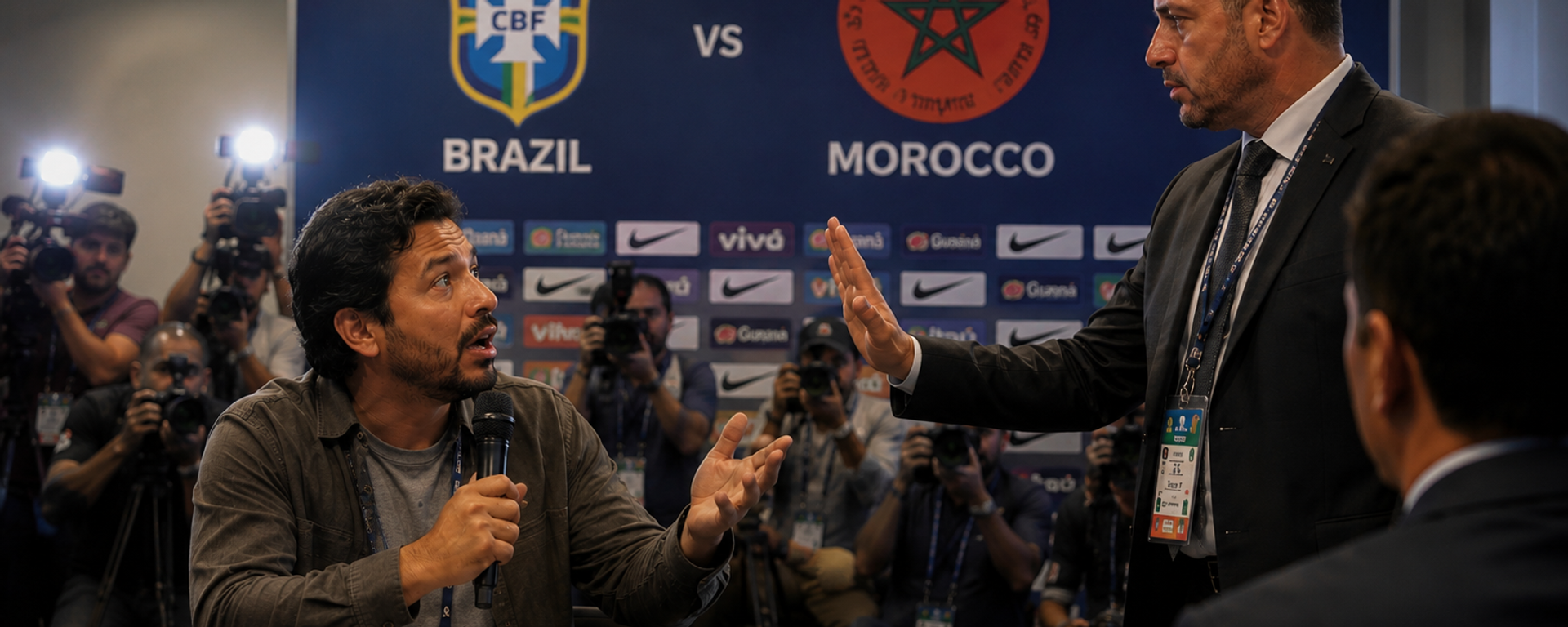 Conferencia de prensa en el marco del Mundial 2026 (imagen creada por IA) Conferencia de prensa en el marco del Mundial 2026 (imagen creada por IA) - Sputnik Mundo, 1920, 14.06.2026