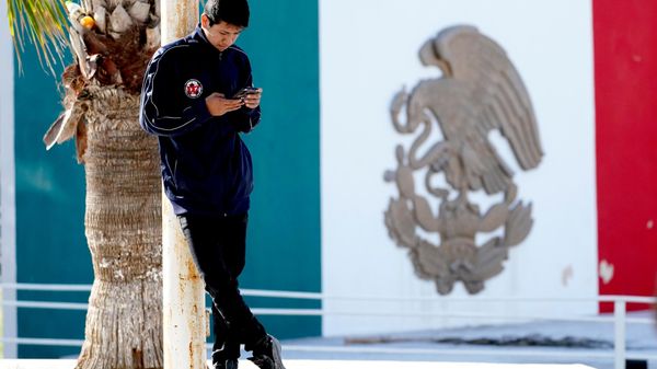 Hombre usando su celular. - Sputnik Mundo