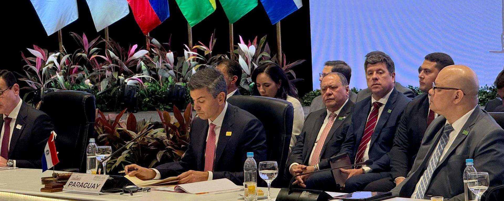 El presidente de Paraguay, Santiago Peña, durante la Cumbre del Mercosur en Asunción en junio de 2026 - Sputnik Mundo, 1920, 02.07.2026