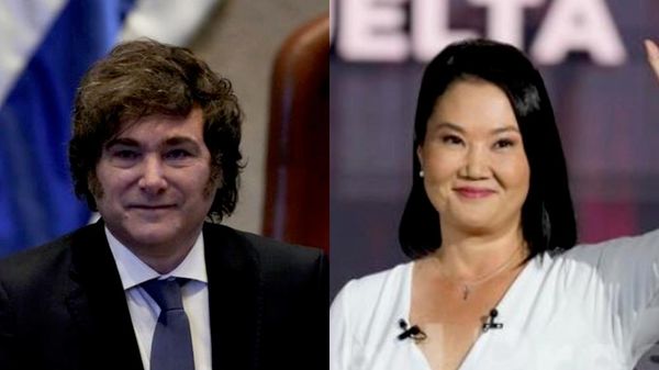 El presidente de Argentina, Javier Milei, y la triunfante de los comicios presidenciales en Perú, Keiko Fujimori - Sputnik Mundo