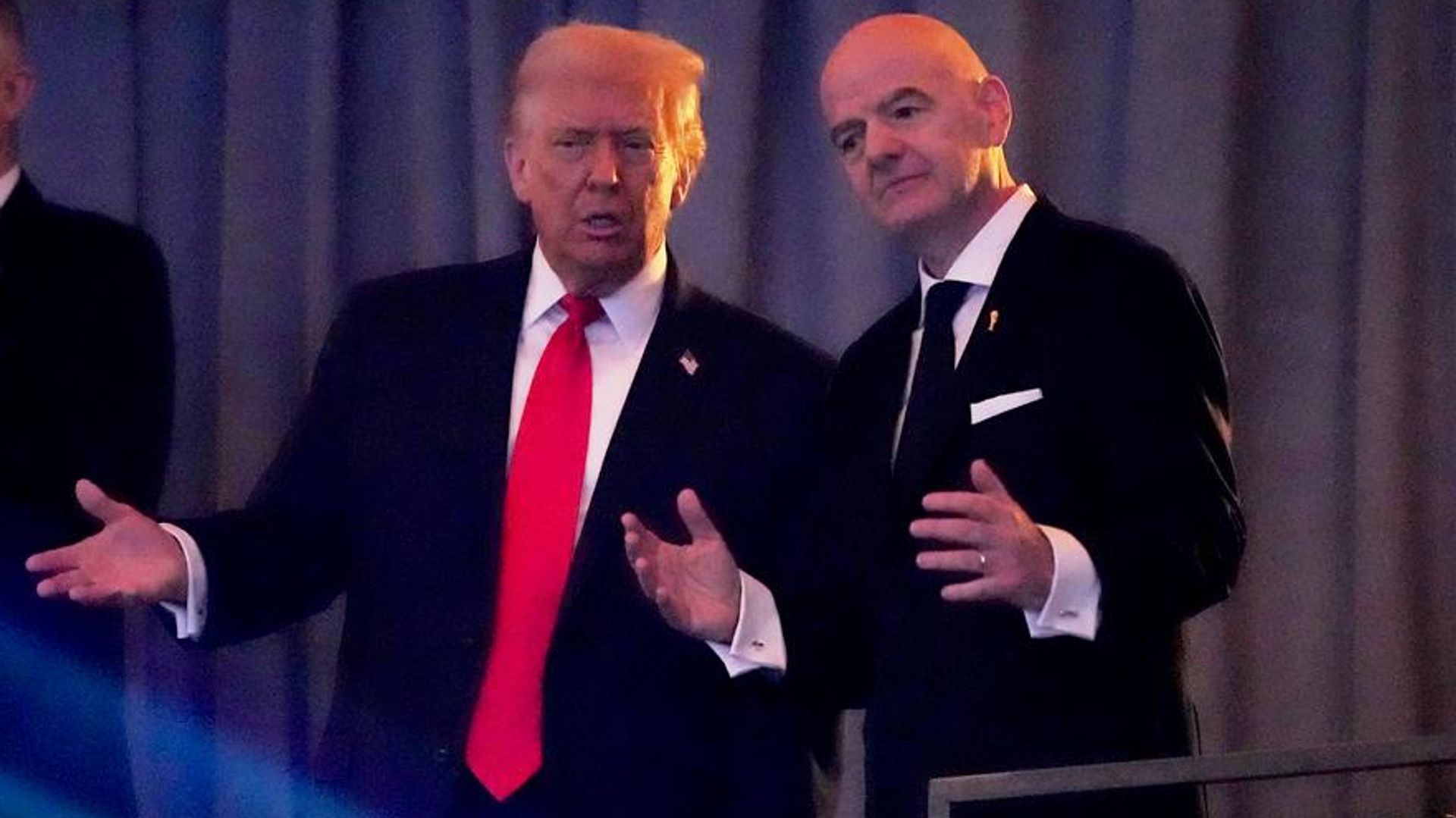El presidente de EEUU, Donald Trump, y el titular de la FIFA, Gianni Infantino. - Sputnik Mundo, 1920, 08.07.2026