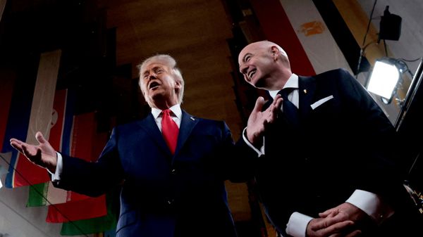 El presidente de EEUU, Donald Trump, y el presidente de la FIFA, Gianni Infantino - Sputnik Mundo
