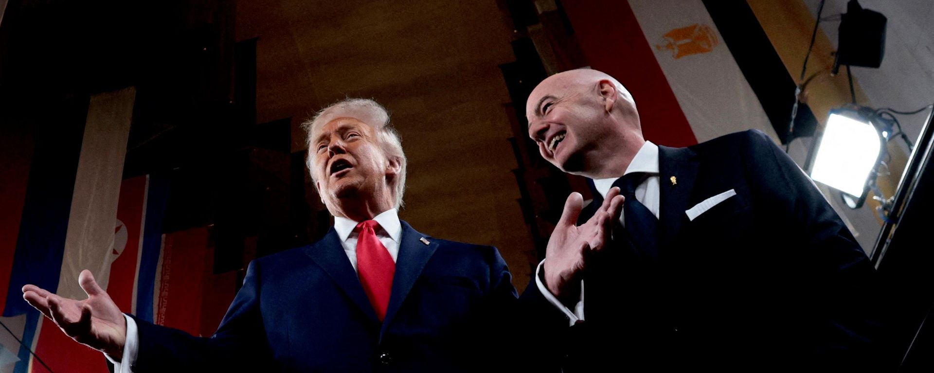 El presidente de EEUU, Donald Trump, y el presidente de la FIFA, Gianni Infantino - Sputnik Mundo, 1920, 09.07.2026
