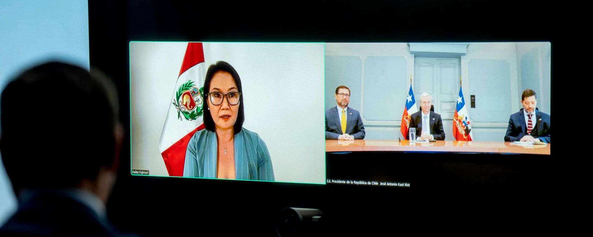 La presidenta electa de Perú, Keiko Fujimori, mantiene una conversación por videollamada con el presidente de Chile, José Antonio Kast, en julio de 2026 - Sputnik Mundo, 1920, 15.07.2026