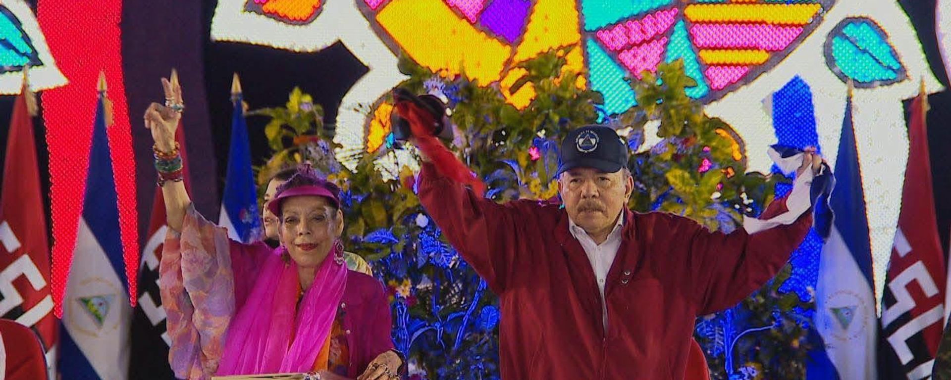 Rosario Murillo y Daniel Ortega, copresidentes de Nicaragua - Sputnik Mundo, 1920, 20.07.2026