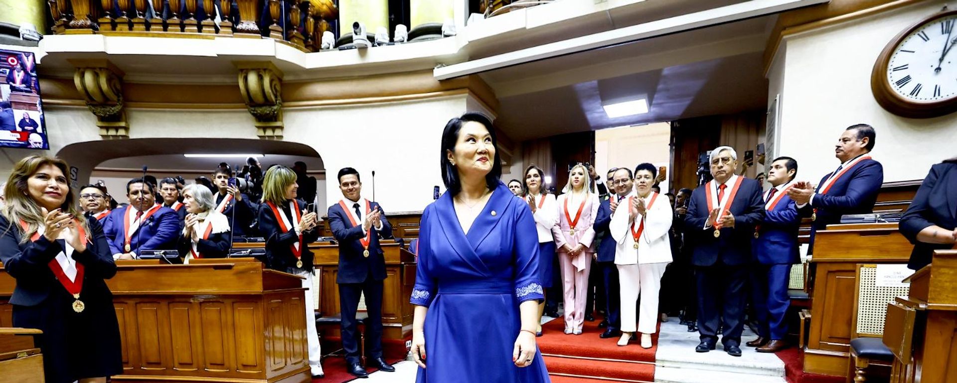 La presidenta de Perú, Keiko Fujimori, durante la ceremonia de asunción en el Congreso - Sputnik Mundo, 1920, 29.07.2026