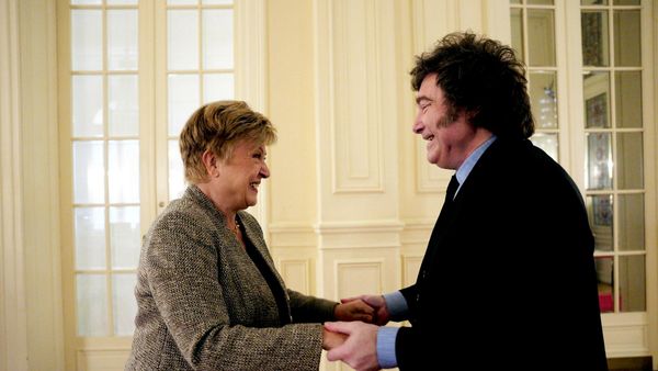 Kristalina Georgieva, directora gerente del Fondo Monetario Internacional, y Javier Milei, presidente de Argentina - Sputnik Mundo