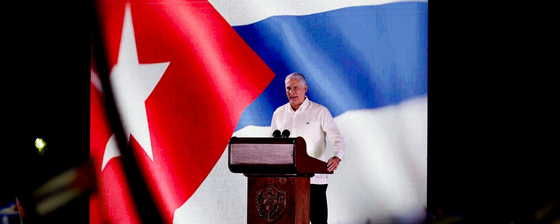 Miguel Díaz-Canel, presidente de Cuba, pronuncia un discurso durante una ceremonia conmemorativa del Día de la Rebelión Nacional, el 26 de julio de 2026  - Sputnik Mundo, 1920, 31.07.2026