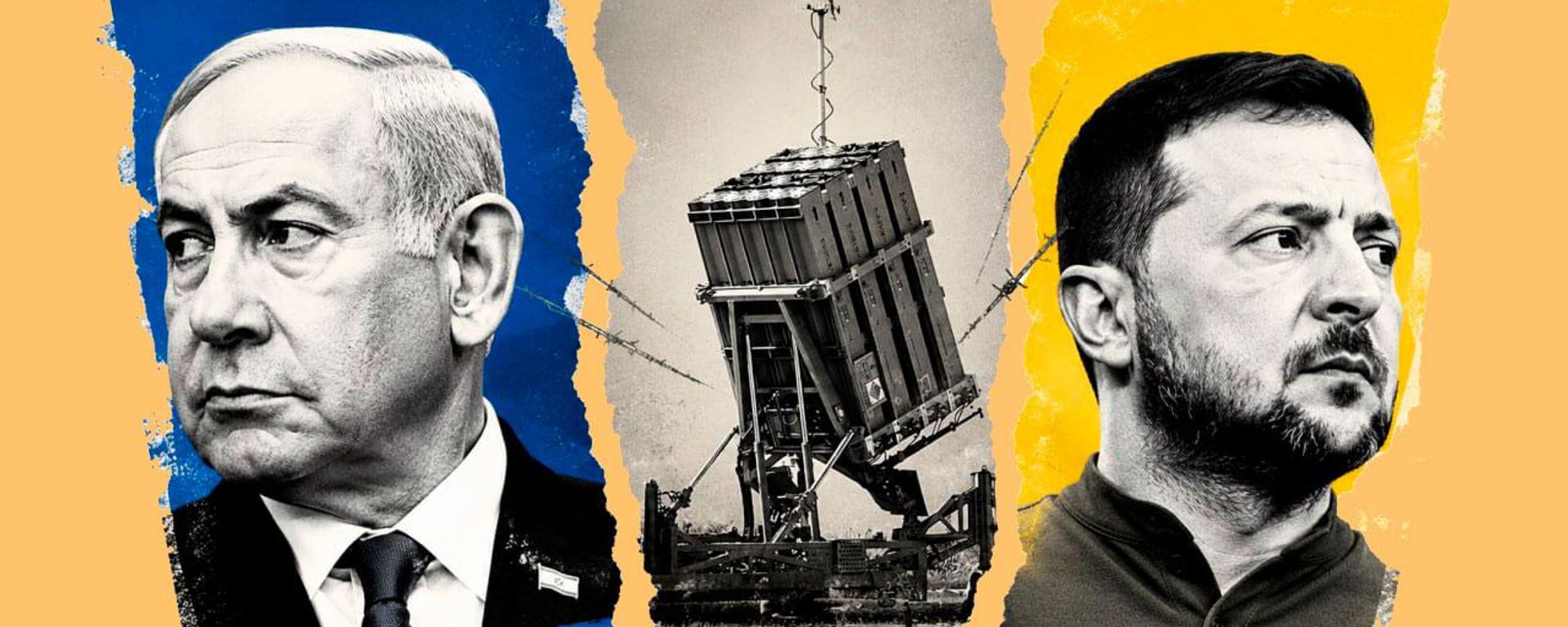 El primer ministro de Israel, Benjamín Netanyahu, y Volodímir Zelenski (imagen creada por IA) - Sputnik Mundo, 1920, 01.08.2026