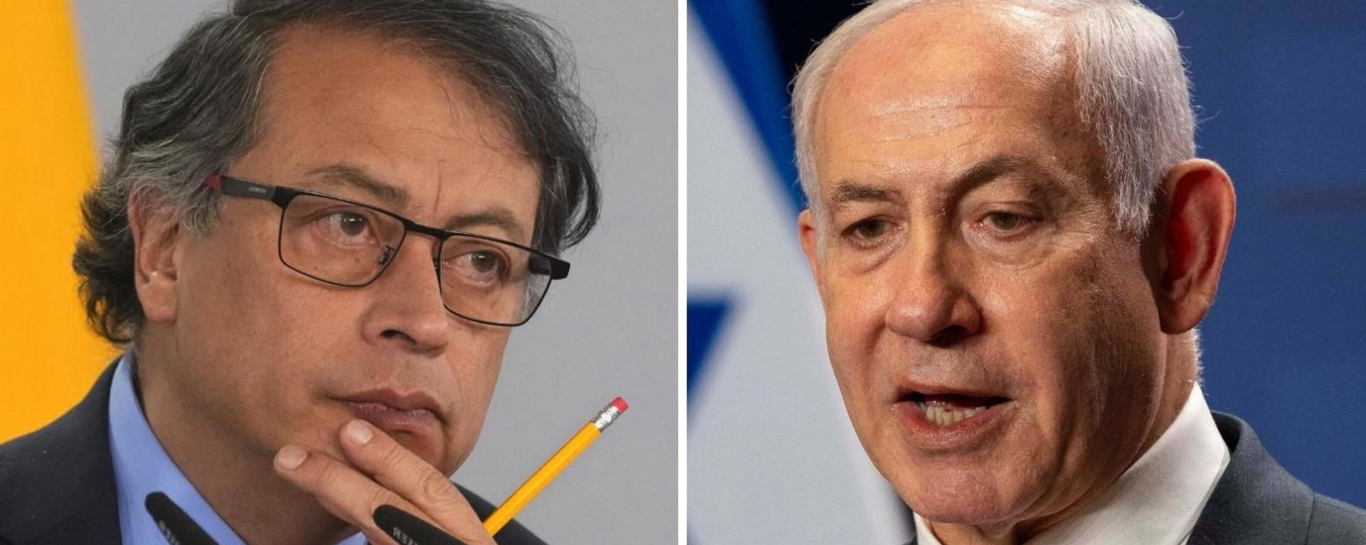 El presidente de Colombia, Gustavo Petro, y el primer ministro de Israel, Benjamín Netanyahu - Sputnik Mundo, 1920, 02.08.2026