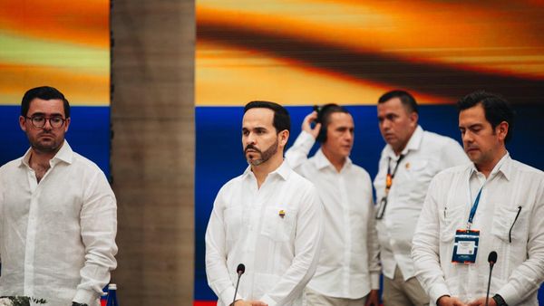 El presidente electo de Colombia, Abelardo de la Espriella, durante las reuniones de empalme antes de su asunción - Sputnik Mundo