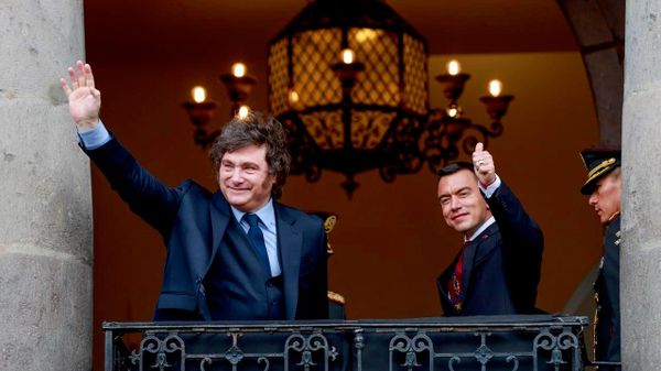 Javier Milei y Daniel Noboa, presidentes de Argentina y Ecuador - Sputnik Mundo