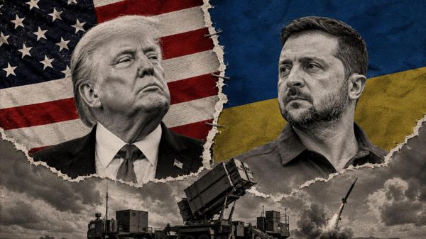 El presidente de EEUU, Donald Trump, y Volodímir Zelenski (imagen creada por IA) - Sputnik Mundo