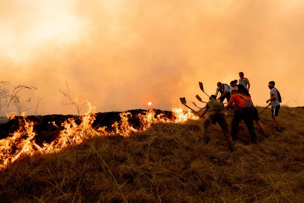 Los vecinos de la localidad serbia de Grebenac luchan contra un incendio. - Sputnik Mundo