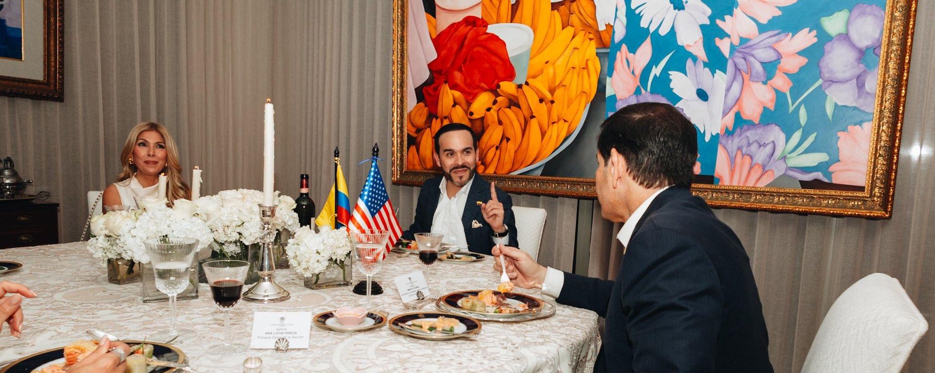 El presidente de Colombia, Abelardo de la Espriella, durante una cena en su casa con el secretario de Estado de EEUU, Marco Rubio en septiembre de 2026 - Sputnik Mundo, 1920, 11.09.2026