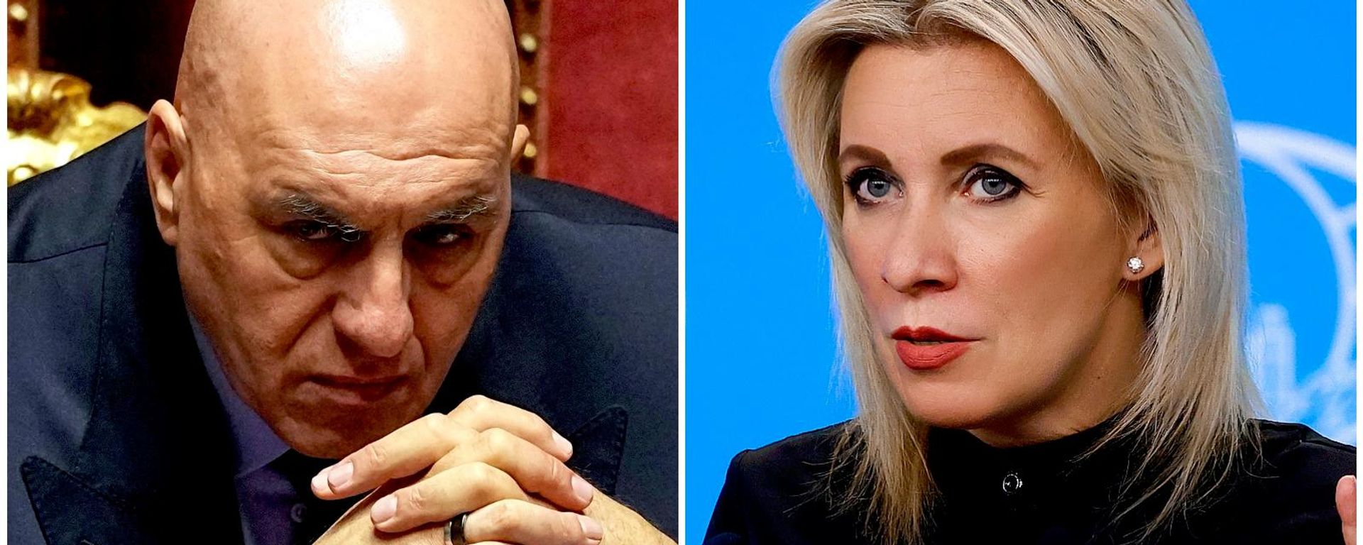 Guido Crosetto, el ministro de Defensa de Italia, y María Zajárova, la portavoz de la Cancillería de Rusia - Sputnik Mundo, 1920, 17.09.2026