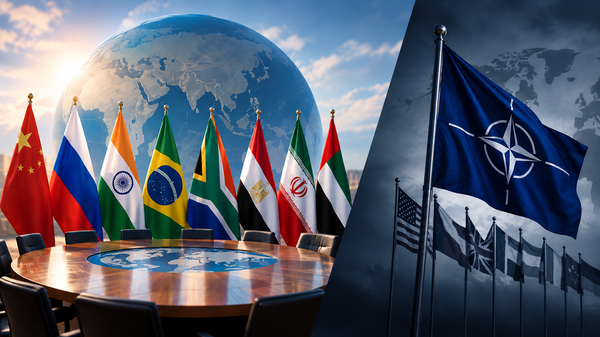 La OCS y los BRICS están formando un multilateralismo real, a diferencia de la OTAN (imagen creada por IA) - Sputnik Mundo