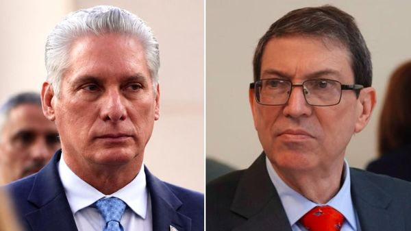 Miguel Díaz-Canel, el presidente de Cuba, y Bruno Rodríguez Parrilla, el ministro de Exteriores cubano - Sputnik Mundo