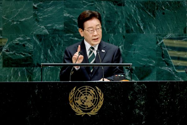 El presidente de la República de Corea, Lee Jae Myung, en su discurso instó a acelerar el proceso de toma de decisiones en la ONU y a reducir la duplicación de programas. - Sputnik Mundo