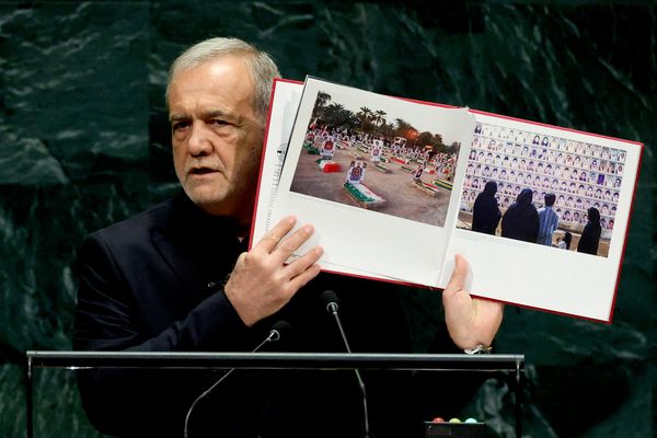 El presidente iraní Masud Pezeshkián interviene ante la 81.ª Asamblea General de las Naciones Unidas en la sede de la ONU, en Nueva York, EEUU. - Sputnik Mundo