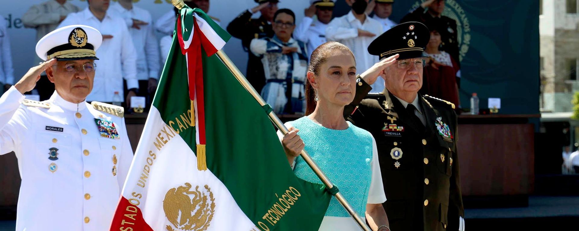 La presidenta de México, Claudia Sheinbaum, en el aniversario de la Armada nacional. - Sputnik Mundo, 1920, 05.10.2026
