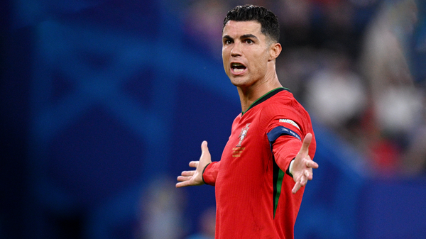 Cristiano Ronaldo, futbolista de Portugal, durante el partido de cuartos de final de la Eurocopa 2024 entre Portugal y Francia  - Sputnik Mundo