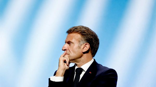 Emmanuel Macron, presidente francés, asiste a un encuentro titulado En las raíces de Europa, por la paz y la unidad, el 28 de septiembre de 2026  - Sputnik Mundo