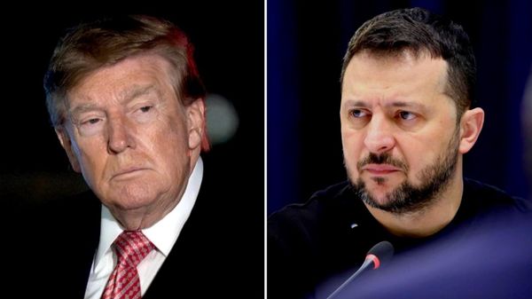El presidente de EEUU, Donald Trump, y Volodímir Zelenski El presidente de EEUU, Donald Trump, y Volodímir Zelenski - Sputnik Mundo