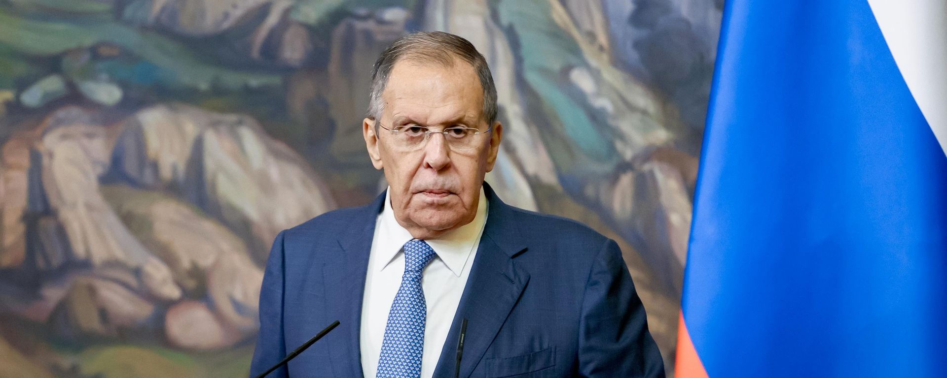 Serguéi Lavrov, ministro de Asuntos Exteriores ruso, durante una rueda de prensa tras una reunión con su par libanés, en Moscú, Rusia  - Sputnik Mundo, 1920, 20.10.2026
