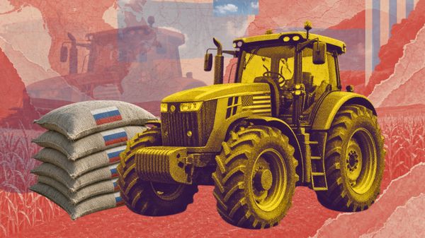 Tractor estadounidense y fertilizantes rusos - Sputnik Mundo