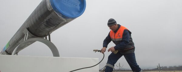 Сonstrucción del gasoducto - Sputnik Mundo