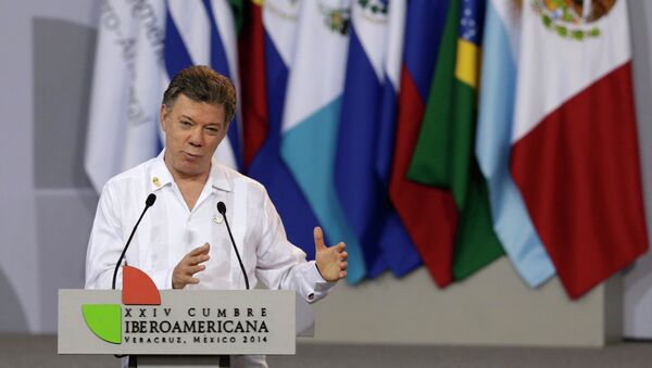 Juan Manuel Santos, presidente de Colombia - Sputnik Mundo