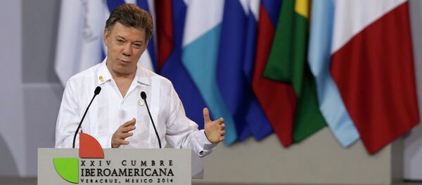 Juan Manuel Santos, presidente de Colombia - Sputnik Mundo