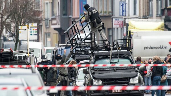 Policía de Gante en el lugar del incidente - Sputnik Mundo