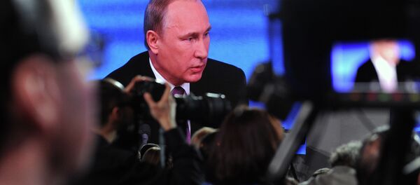 Décima gran rueda de prensa del presidente ruso Vladímir Putin - Sputnik Mundo