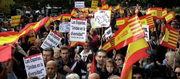 Voto simbólico por la Independencia catalán (Archivo) - Sputnik Mundo