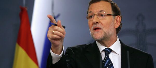 Spanish Prime Minister Mariano Rajoy holds a news conference at Moncloa palace in Madrid November 12, 2014. - Sputnik Mundo