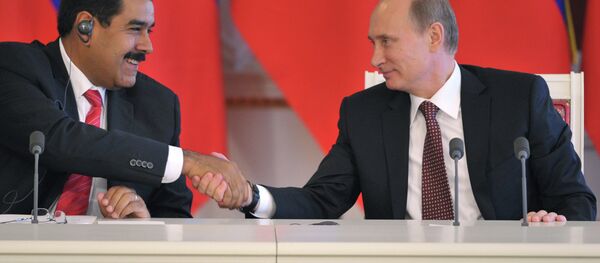 Nicolás Maduro, presidente de Venezuela y Vladímir Putin, presidente de Rusia - Sputnik Mundo
